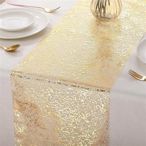 gold transparent table runner